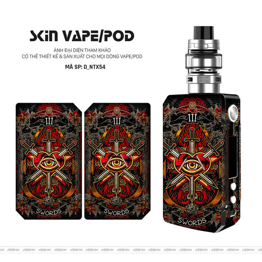 Dán Skin Vape Hình Nghệ Thuật Xăm | D_NTX54