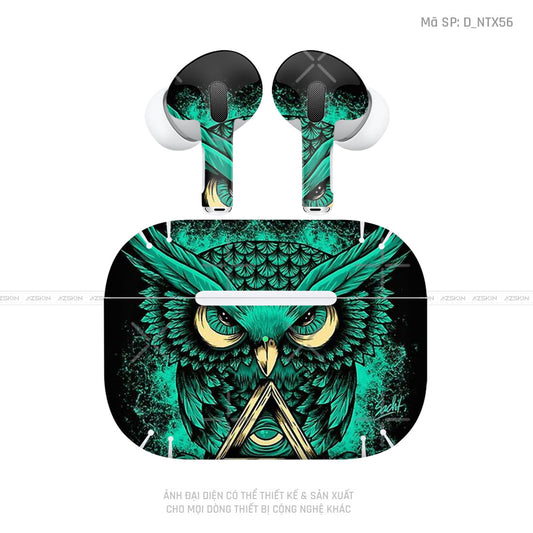 Dán Skin Tai Nghe Airpod 3 Hình Cú Mèo | D_NTX56