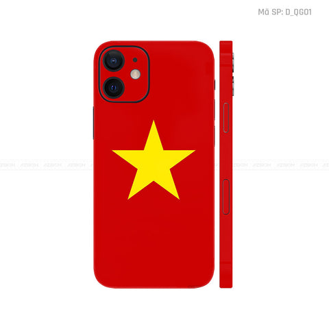 Dán Skin IPhone 12 Series Hình Cờ Việt Nam | D_QG01