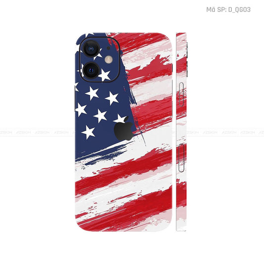 Dán Skin IPhone 12 Series Hình Cờ Mỹ | D_QG03