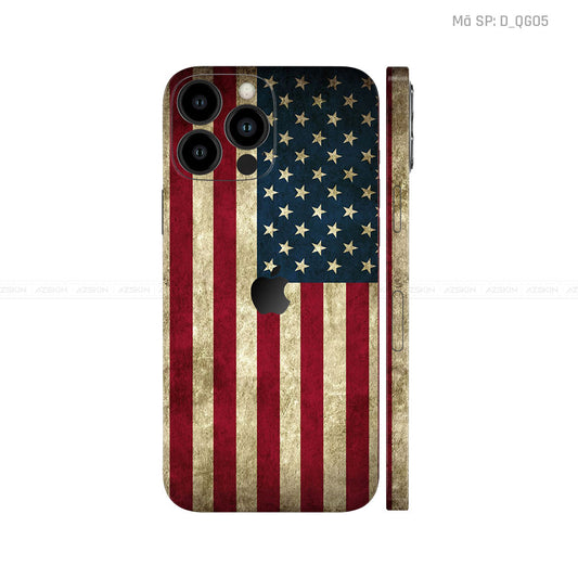 Dán Skin IPhone 12 Series Hình Cờ Mỹ | D_QG05