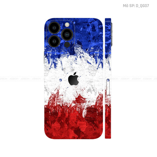 Dán Skin IPhone 12 Series Hình Cờ Pháp | D_QG07