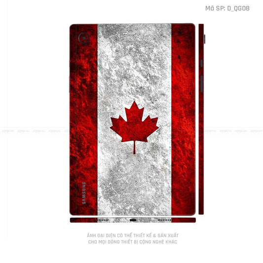 Dán Skin Galaxy Tab A Series Hình Cờ Canada | D_QG08