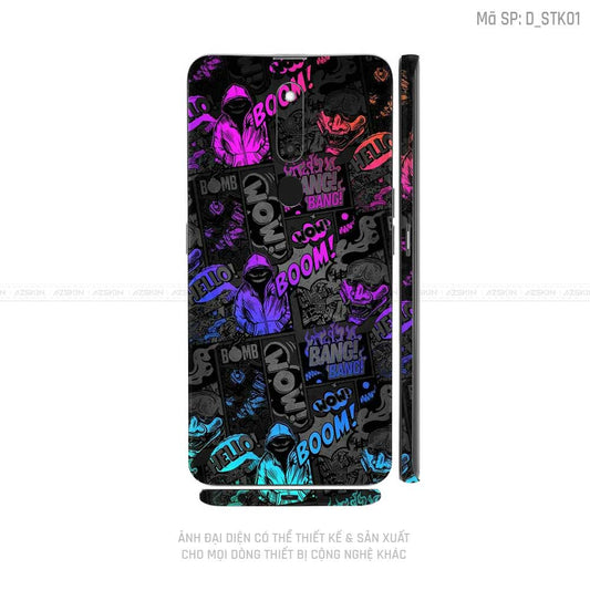 Miếng Dán Skin Điện Thoại OPPO F Series Hình Sticker | D_STK01