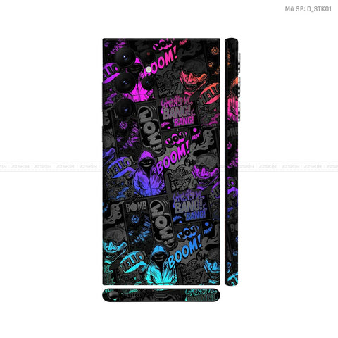 Dán Skin Galaxy S22 Series Hình Sticker | D_STK01