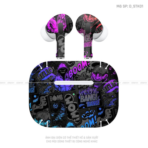 Dán Skin Tai Nghe Airpod Pro/ Pro 2 Hình Sticker | D_STK01