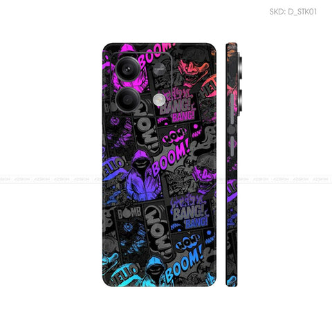 Dán Skin Điện Thoại Xiaomi Redmi 13 Series Hình Sticker | D_STK01