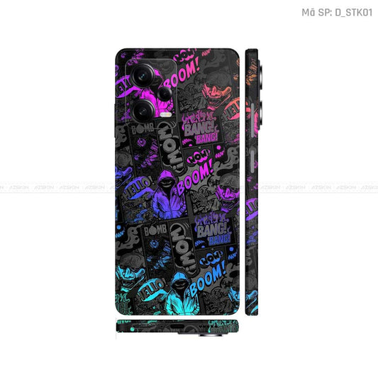 Dán Skin Xiaomi Redmi Note 12 Series Hình Sticker | D_STK01