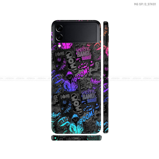 Dán Skin Galaxy Zflip3 Hình Sticker | D_STK01