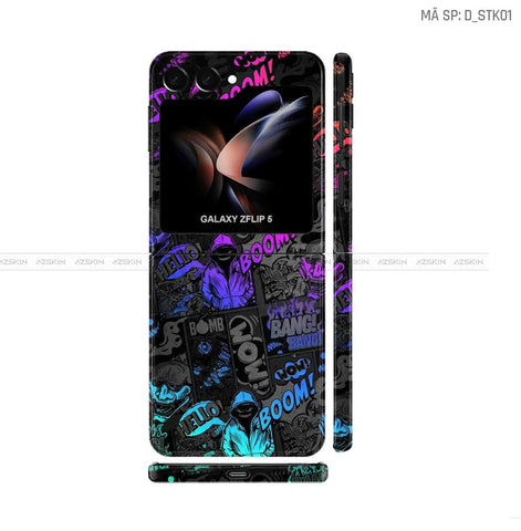 Dán Skin Galaxy Z Flip5 Hình Sticker | D_STK01