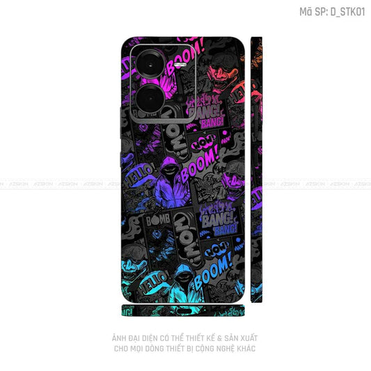 Dán Skin Vivo V Series Hình Sticker | D_STK01