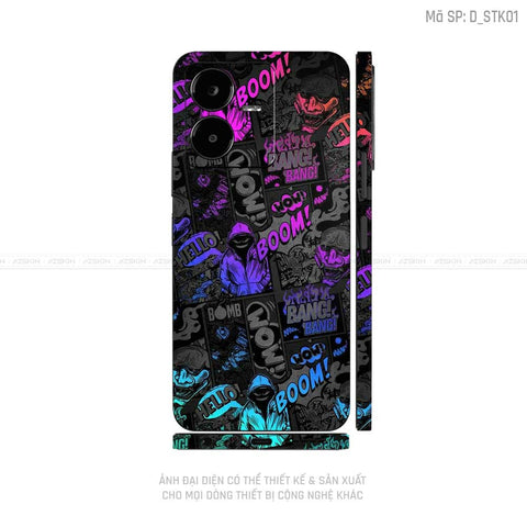 Dán Skin Vivo Y Series Hình Sticker | D_STK01