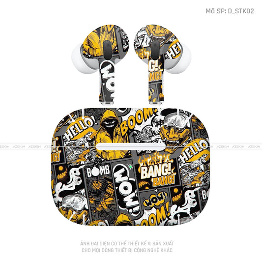 Dán Skin Tai Nghe Airpod Pro/ Pro 2 Hình Sticker | D_STK02