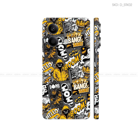 Dán Skin Điện Thoại Xiaomi Redmi 13 Series Hình Sticker | D_STK02
