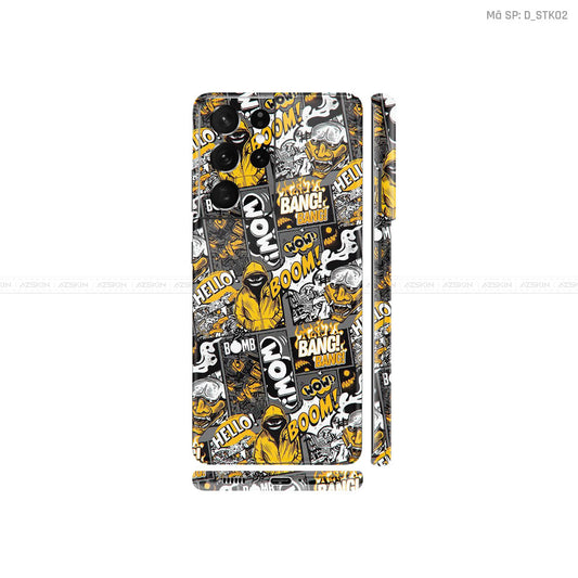 Dán Skin Galaxy S21 Series Hình Sticker Boom | D_STK02
