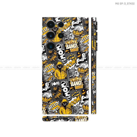 Dán Skin Galaxy S23 Series Hình Sticker Boom | D_STK02