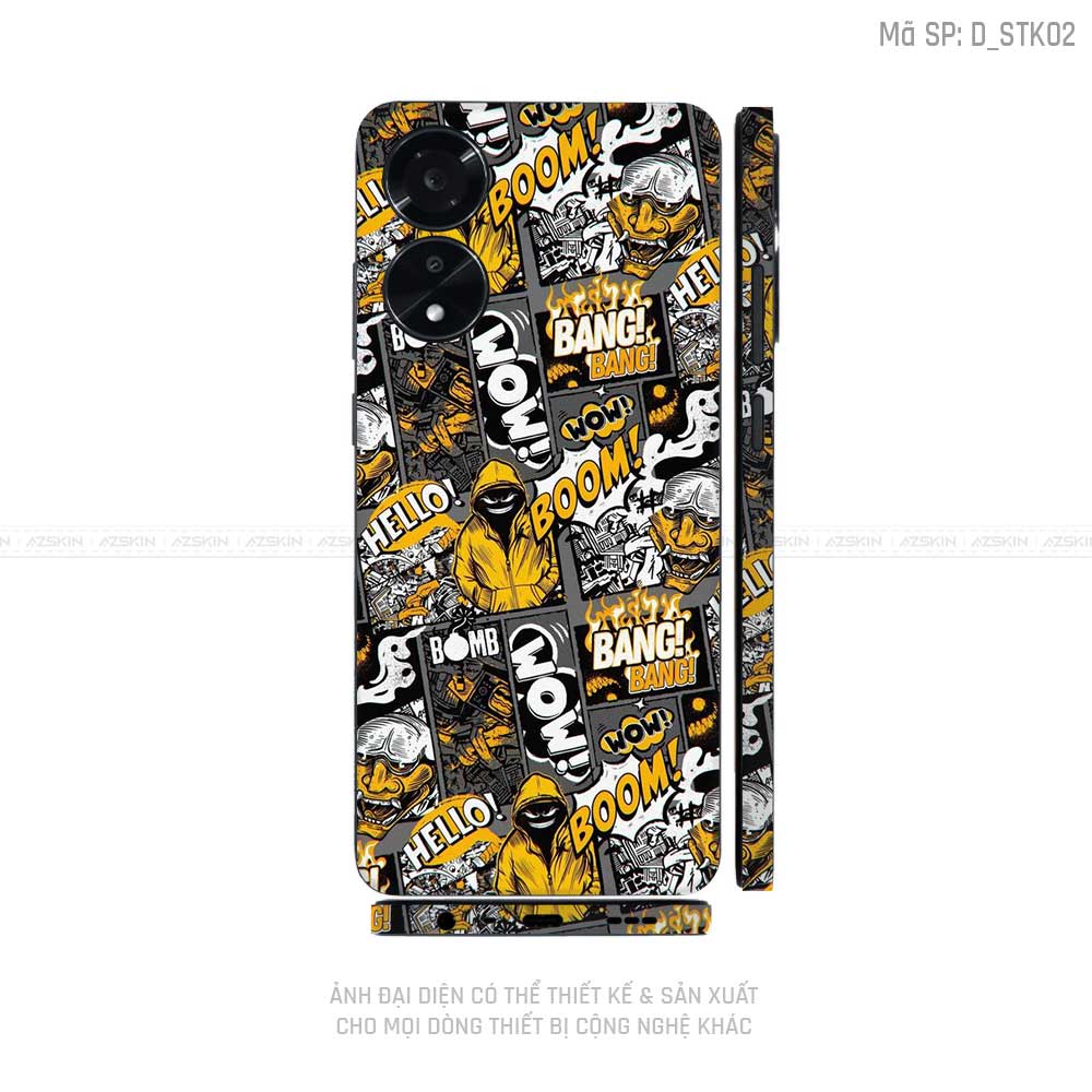 Miếng Dán Skin Điện Thoại OPPO A Series Hình Sticker | D_STK02