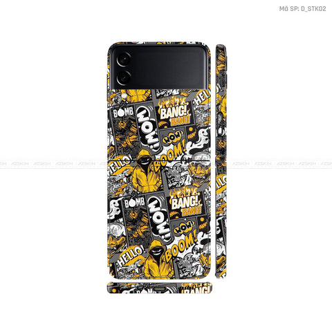 Dán Skin Galaxy Zflip3 Hình Sticker | D_STK02