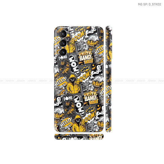Dán Skin Galaxy S21 Series Hình Sticker Boom | D_STK02