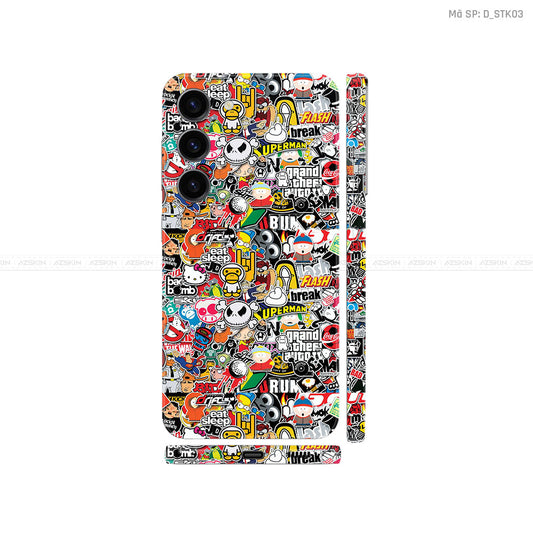 Dán Skin Galaxy S23 Series Hình Sticker Boom | D_STK03