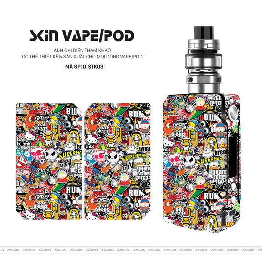 Dán Skin Vape Hình Sticker | D_STK03