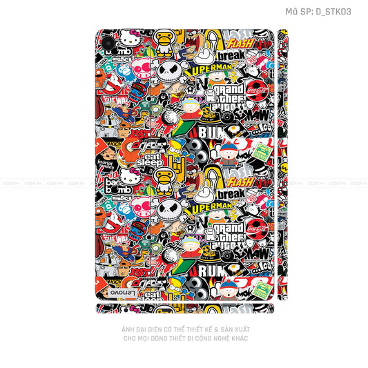 Dán Skin Máy Tính Bảng Lenovo Pad Series Hình Sticker | D_STK03