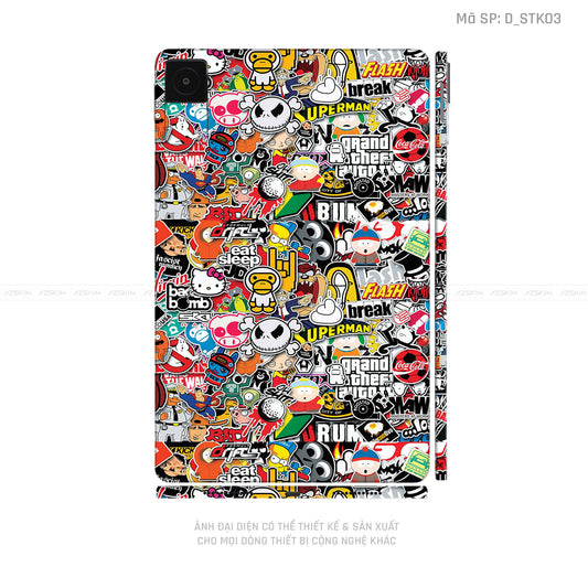 Dán Skin Máy Tính Bảng Xiaomi Mipad Hình Sticker | D_STK03