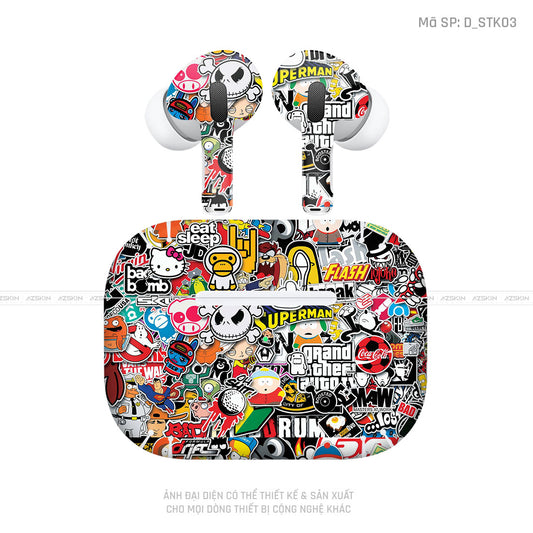 Dán Skin Tai Nghe Airpod 3 Hình Sticker | D_STK03