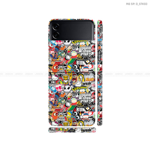 Dán Skin Galaxy Zflip3 Hình Sticker | D_STK03