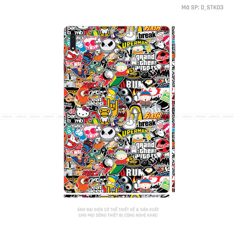 Dán Skin Galaxy Tab S9 Series Hình Sticker | D_STK03