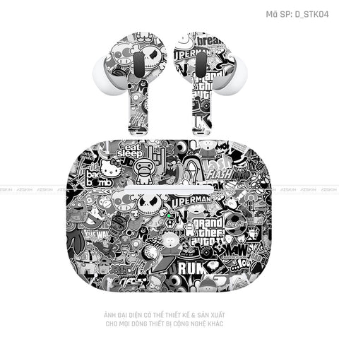 Dán Skin Tai Nghe Airpod Pro/ Pro 2 Hình Sticker | D_STK04