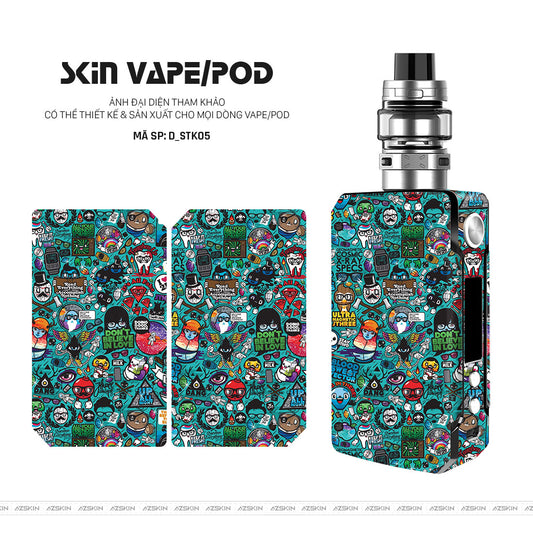 Dán Skin Vape Hình Sticker | D_STK05