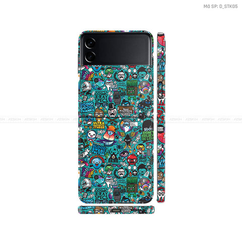 Dán Skin Galaxy Zflip3 Hình Sticker | D_STK05