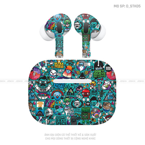 Dán Skin Tai Nghe Airpod Pro/ Pro 2 Hình Sticker | D_STK05