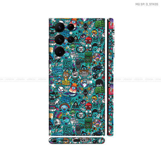 Dán Skin Galaxy S22 Series Hình Sticker | D_STK05