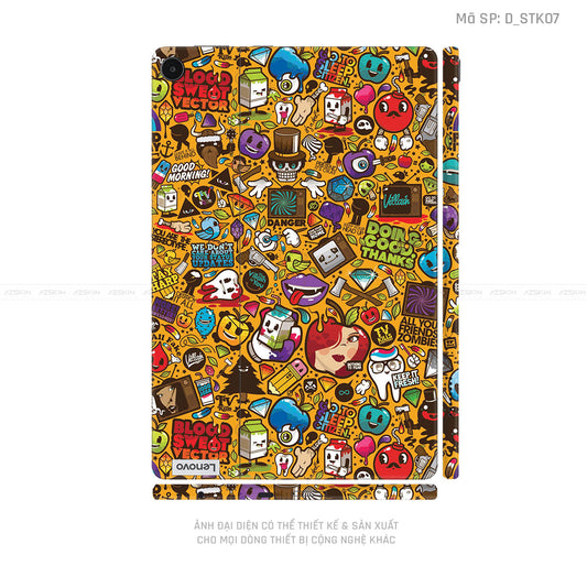 Dán Skin Máy Tính Bảng Lenovo Pad Series Hình Sticker | D_STK07