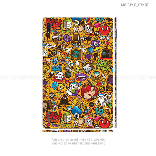 Dán Skin Galaxy Tab S7 Series Hình Sticker | D_STK07