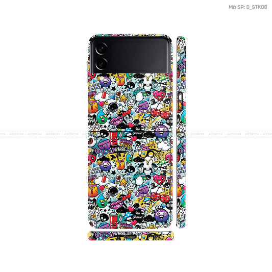 Dán Skin Galaxy Zflip3 Hình Sticker | D_STK08