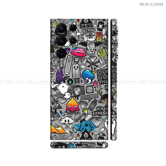 Dán Skin Galaxy S22 Series Hình Sticker | D_STK09