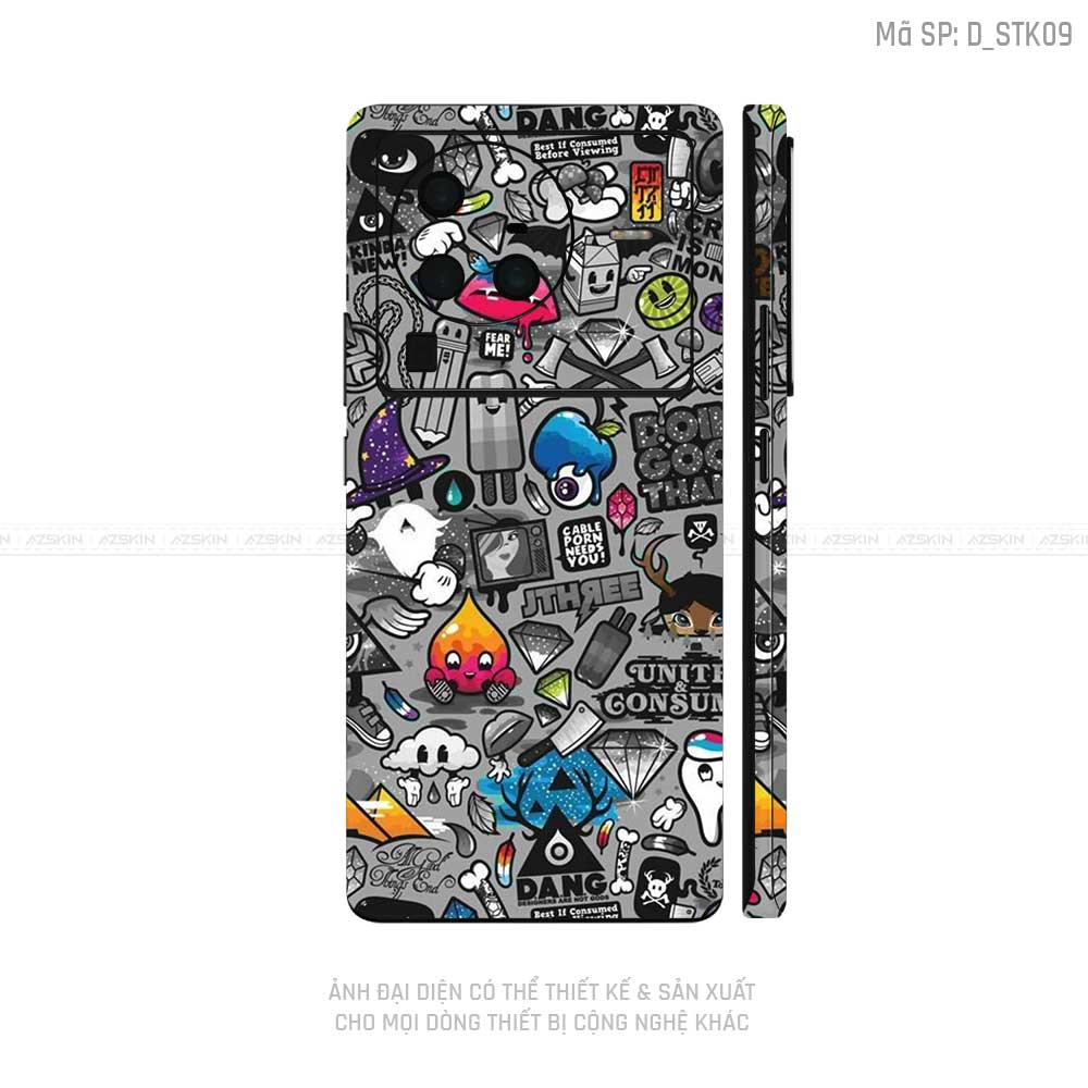 Dán Skin Vivo X Series Hình Sticker | D_STK09