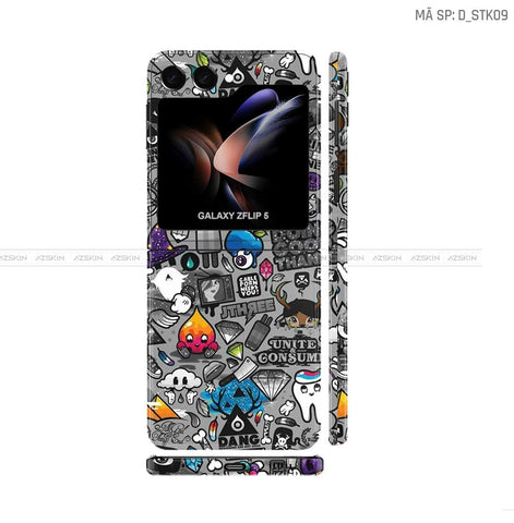 Dán Skin Galaxy Z Flip5 Hình Sticker | D_STK09