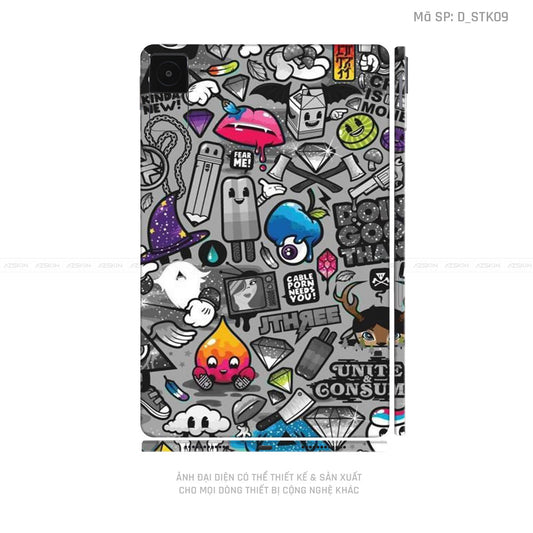 Dán Skin Máy Tính Bảng Xiaomi Mipad Hình Sticker | D_STK09