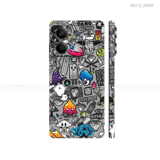 Dán Skin Điện Thoại Xiaomi Redmi 13 Series Hình Sticker | D_STK09