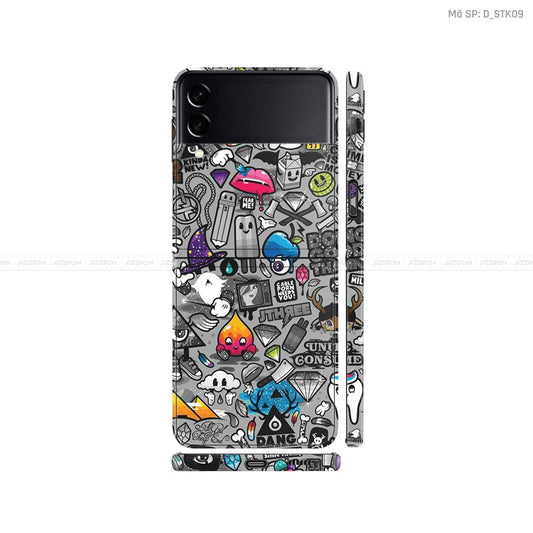 Dán Skin Galaxy Zflip3 Hình Sticker | D_STK09