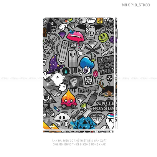 Dán Skin Galaxy Tab S9 Series Hình Sticker | D_STK09