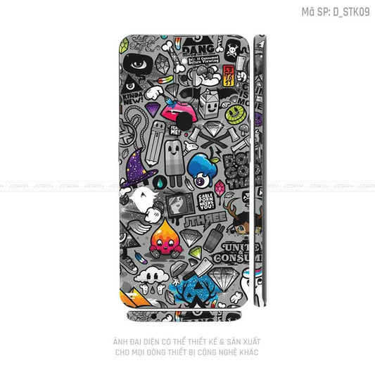 Miếng Dán Skin Điện Thoại OPPO F Series Hình Sticker | D_STK09