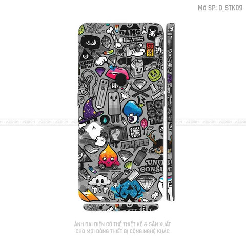 Miếng Dán Skin Điện Thoại OPPO F Series Hình Sticker | D_STK09