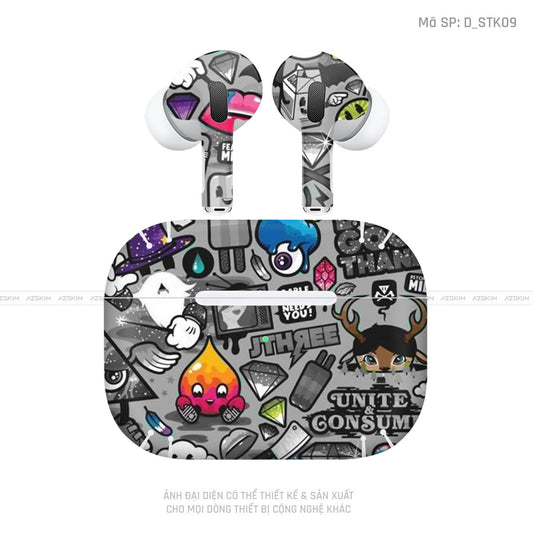 Dán Skin Tai Nghe Airpod 3 Hình Sticker | D_STK09