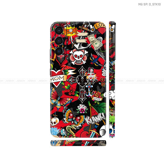 Dán Skin Galaxy S22 Series Hình Sticker | D_STK10