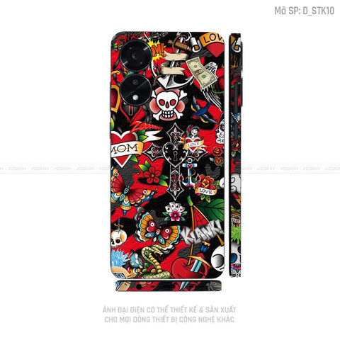 Miếng Dán Skin Điện Thoại OPPO A Series Hình Sticker | D_STK10